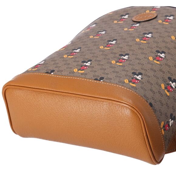 GUCCI x Disney Small Backpack Mickey Mouse Brown Multi GG Supreme - Picture 5 of 9